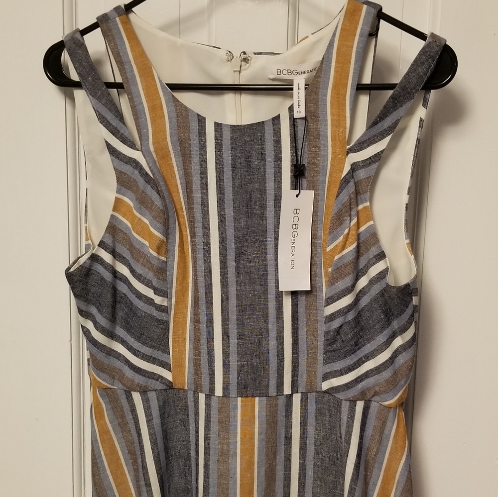 Bcbg striped dress Sz10